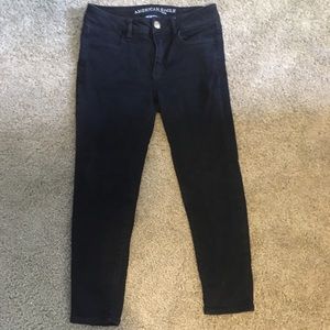 American Eagle Denim X Hi-Rise Jegging Crop Black
